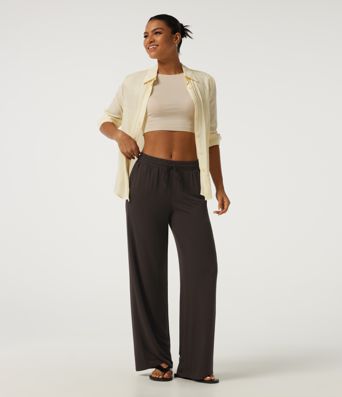 Low Rise Drawstring Straight Leg Casual Pants with Pockets