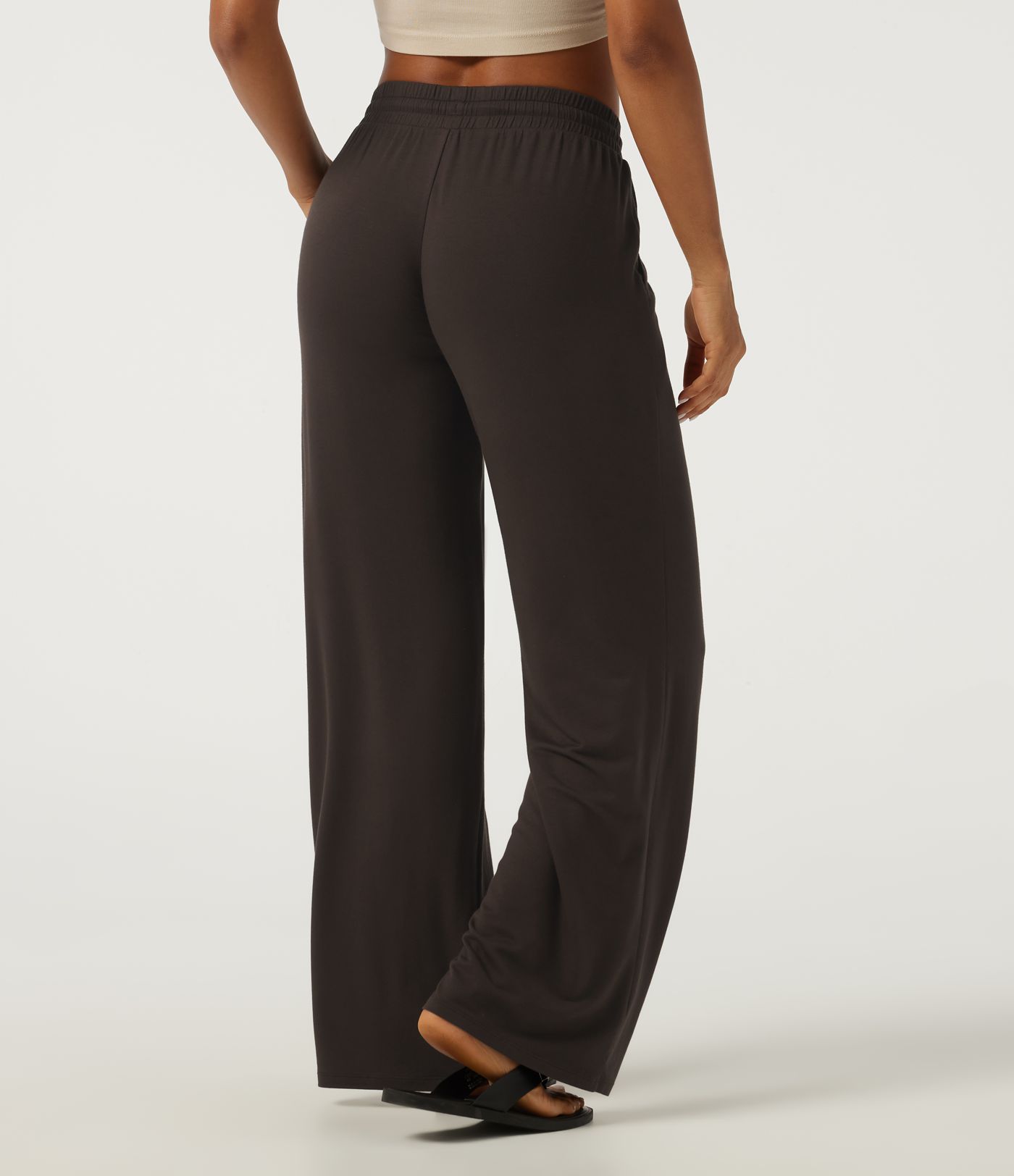 Low Rise Drawstring Straight Leg Casual Pants with Pockets