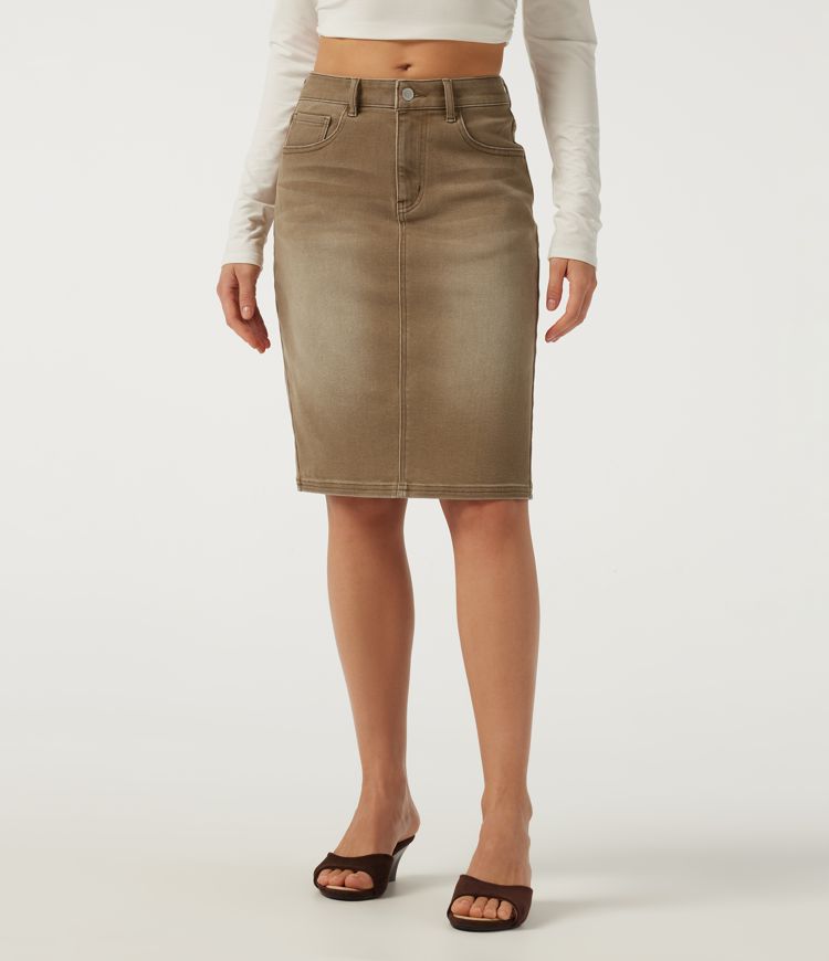 Low Rise Colorful Mini Casual Bodycon Skirt with Pockets
