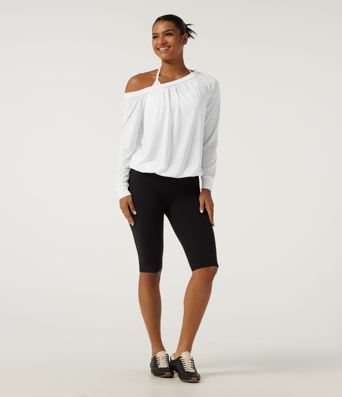 One Shoulder Long Sleeve Ruched Quick Dry Yoga Sports Top One Shoulder Long Sleeve Ruched Quick Dry Yoga Sports Top
