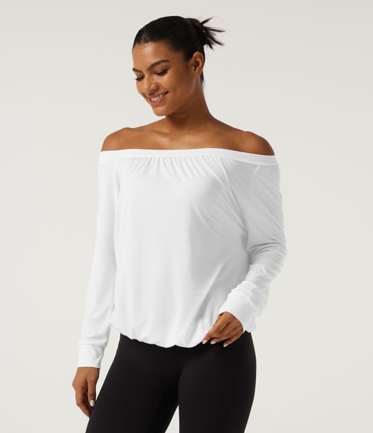 One Shoulder Long Sleeve Ruched Quick Dry Yoga Sports Top One Shoulder Long Sleeve Ruched Quick Dry Yoga Sports Top
