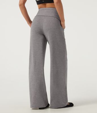 Mid Rise Straight Leg Tie Front Wrapped Yoga Pants with Pockets Mid Rise Straight Leg Tie Front Wrapped Yoga Pants with Pockets