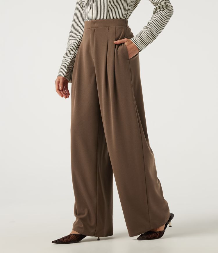 Halara Flex™ High Waisted Barrel Leg Waffle Work Pants with Pockets