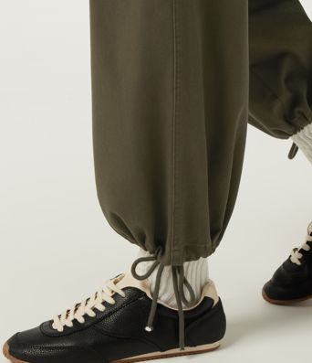 Mid Rise Work Chino Cotton Jogger with Pockets