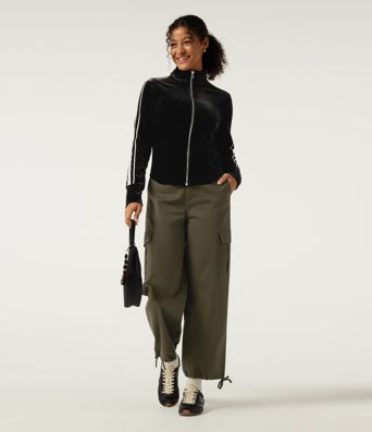 Mid Rise Work Chino Cotton Jogger with Pockets