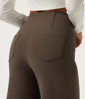 Halara DayStretch™ High Waisted Tummy Control Crossover Wide Leg Casual Pants with Pockets Halara DayStretch™ High Waisted Tummy Control Crossover Wide Leg Casual Pants with Pockets