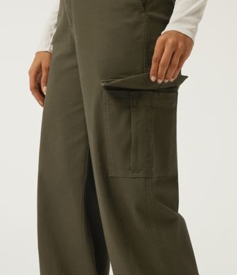 Mid Rise Work Chino Cotton Jogger with Pockets