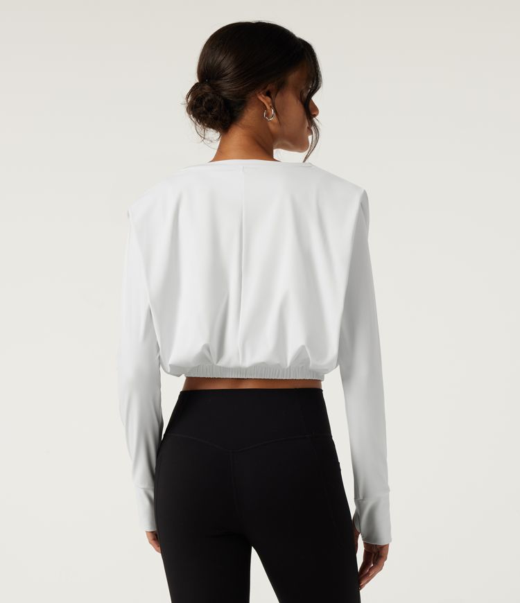 SoftlyZero™ Airy V Neck Long Sleeve Yoga Sports Top with Thumbholes