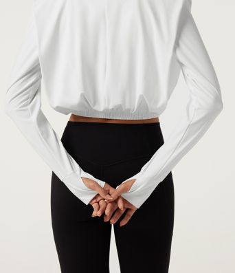 SoftlyZero™ Airy V Neck Long Sleeve Yoga Sports Top with Thumbholes