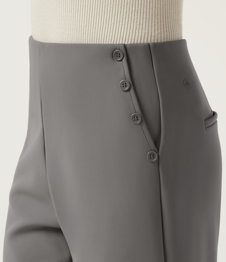 Mid Rise Barrel Leg Fleece Work Pants with Pockets