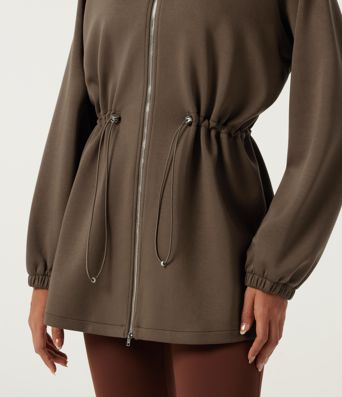 Veste de travail à col montant, manches longues et cordon de serrage