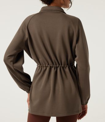 Veste de travail à col montant, manches longues et cordon de serrage