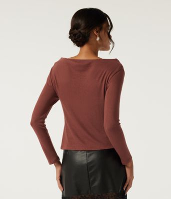 Off Shoulder Crossover Ruched Long Sleeve Casual Top Off Shoulder Crossover Ruched Long Sleeve Casual Top