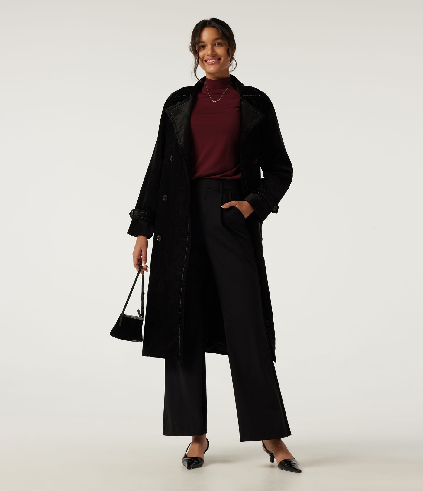 Mock Neck Long Sleeve Work Top