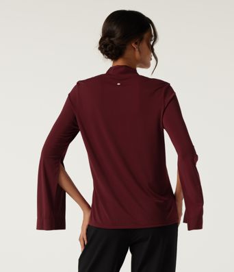 Mock Neck Long Sleeve Work Top