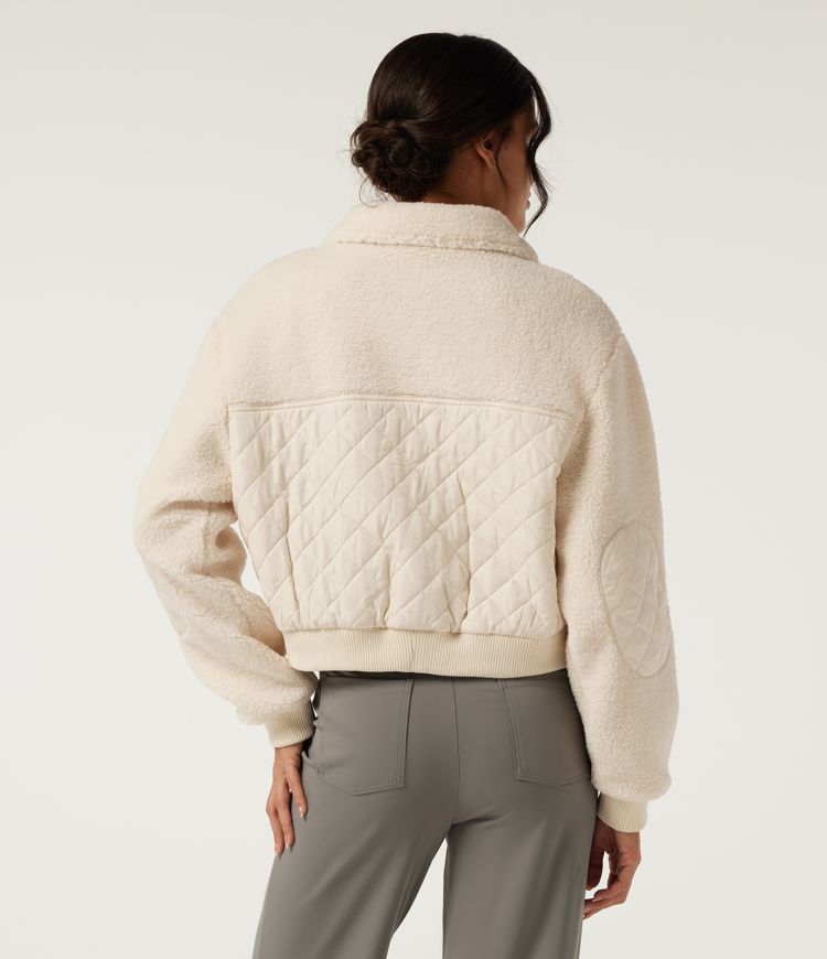 Lapel Long Sleeve Casual Sherpa Jacket with Pockets Lapel Long Sleeve Casual Sherpa Jacket with Pockets