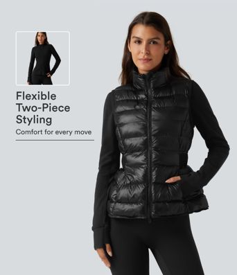 2-Piece Workout Padded Vest & Jacket with Pockets 2-Piece Workout Padded Vest & Jacket with Pockets