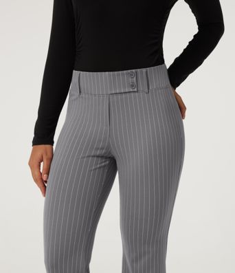 Halara Flex™ Low Rise Stripe Flare Work Pants with Pockets