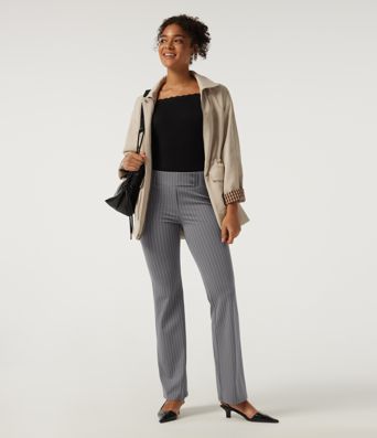 Halara Flex™ Low Rise Stripe Flare Work Pants with Pockets