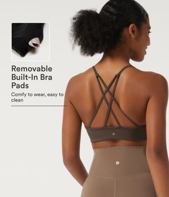 SoftlyZero™ Plush Low Support U Neck Ruched Built-in Bra Yoga Sports Bra