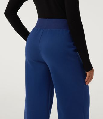 High Waisted Drawstring Wide Leg Cotton Casual Sweatpants with Pockets