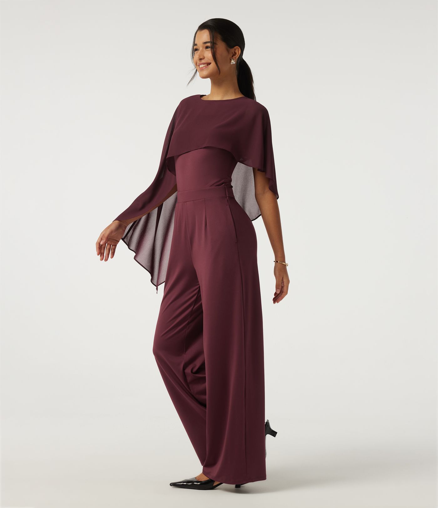 Round Neck Sleeveless Slim Wide Leg Asymmetric Party Jumpsuits with Pockets -Easy Peezy Edition