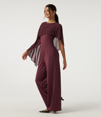 Round Neck Sleeveless Slim Wide Leg Asymmetric Party Jumpsuits with Pockets -Easy Peezy Edition
