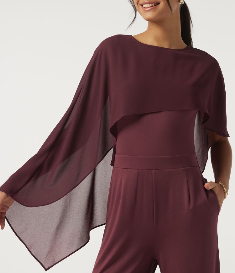 Round Neck Sleeveless Slim Wide Leg Asymmetric Party Jumpsuits with Pockets -Easy Peezy Edition