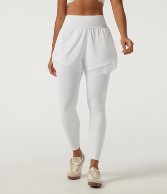 SoftlyZero™ Airy High Waisted Tummy Control Skinny Contrast Lace InstantCool Dance Leggings with Pockets SoftlyZero™ Airy High Waisted Tummy Control Skinny Contrast Lace InstantCool Dance Leggings with Pockets