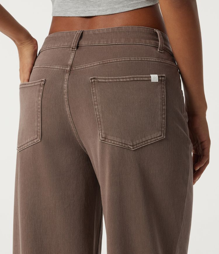 Halara Flex™ Low Rise Asymmetric Wide Leg Colorful Casual Jeans with Pockets