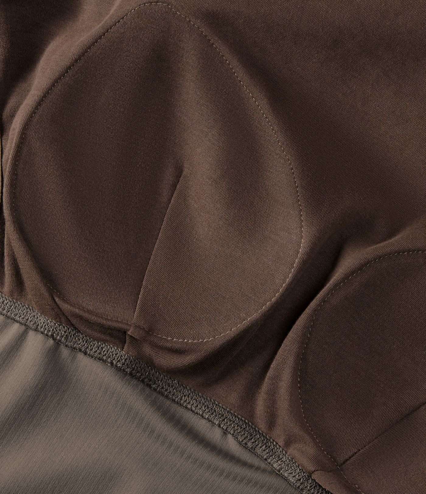 High Neck Long Sleeve Ruched Casual Top with Built-in Bra High Neck Long Sleeve Ruched Casual Top with Built-in Bra
