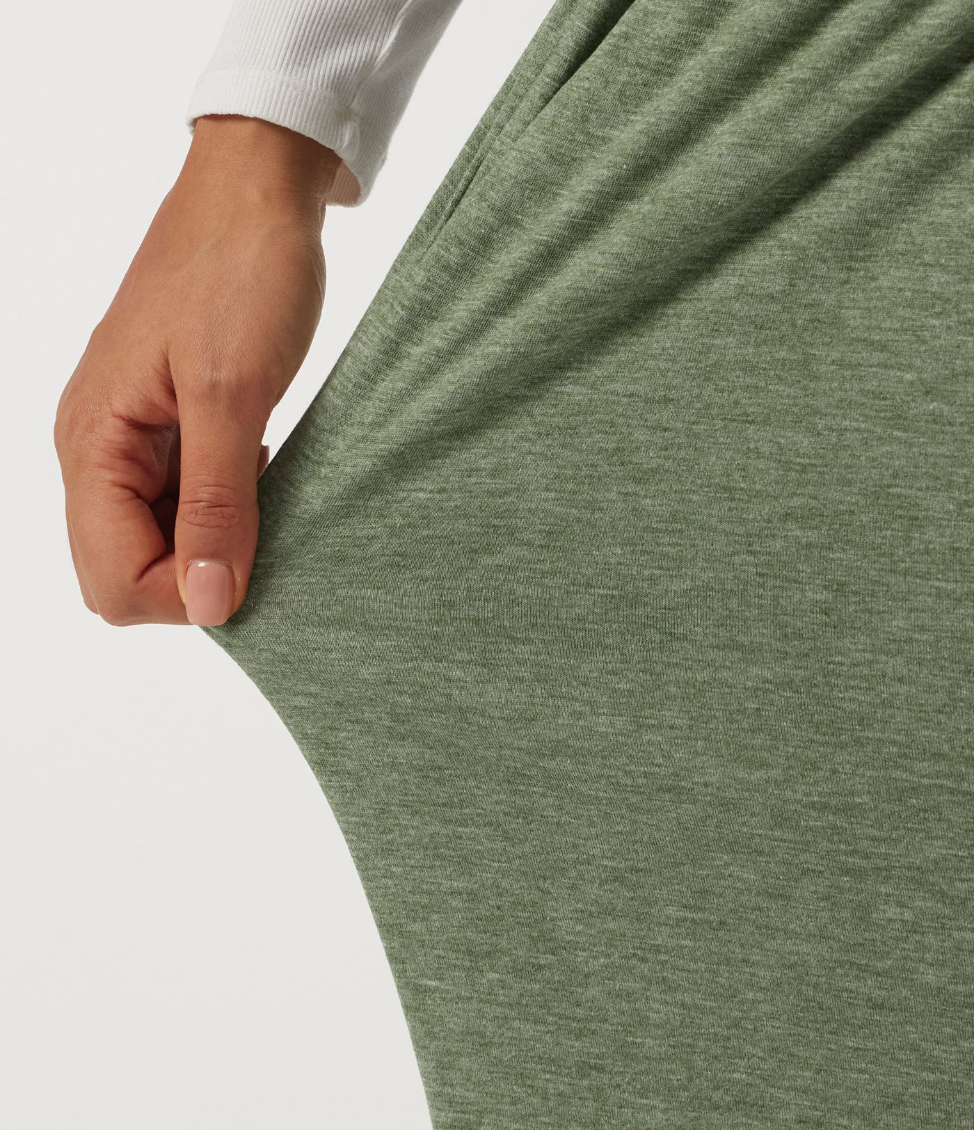 High Waisted Wide Leg Curved Hem Casual Maternity Pants with Pockets