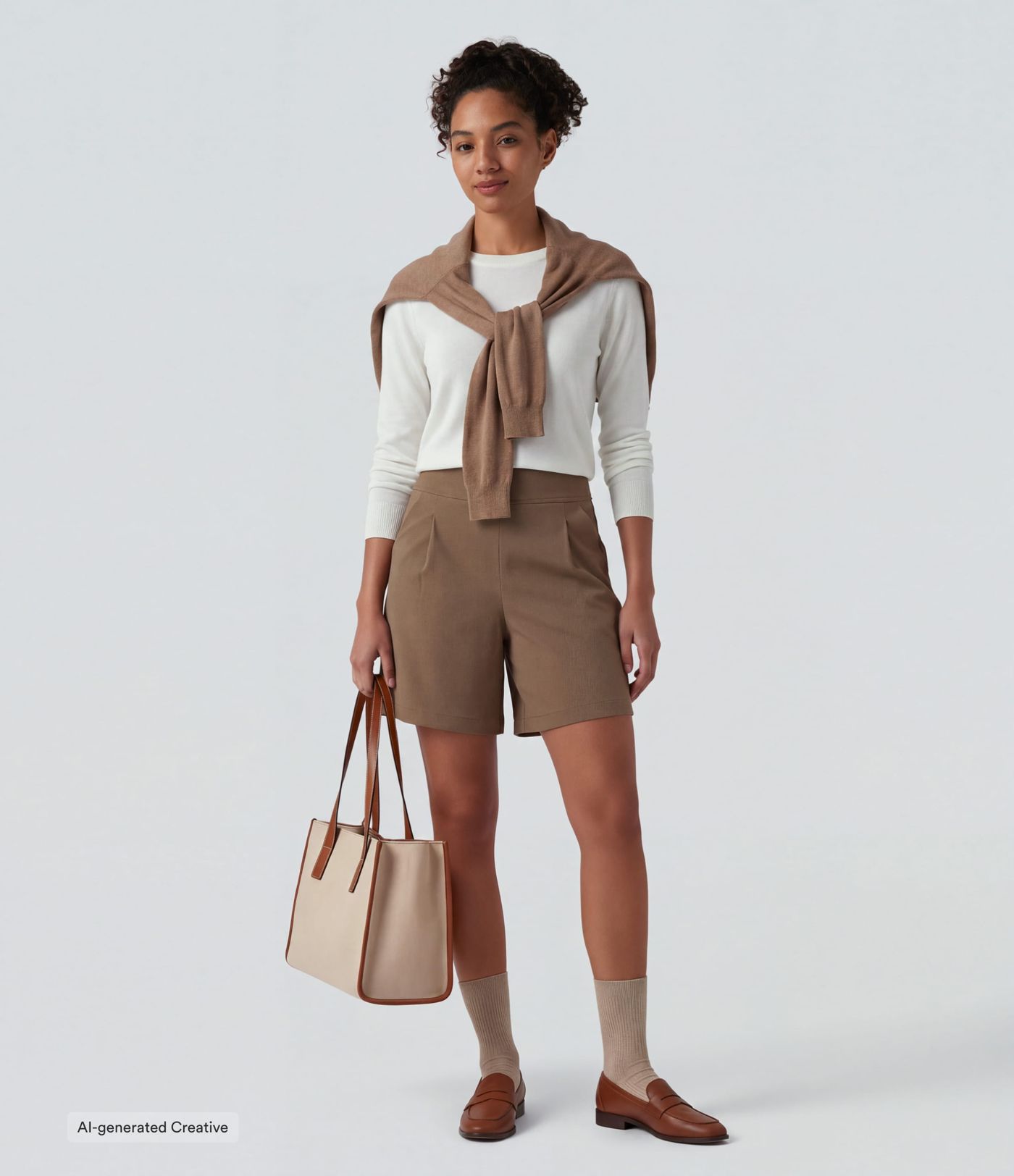 DayStretch High Waisted Work Baggy Bermuda Shorts 7'' with Pockets DayStretch High Waisted Work Baggy Bermuda Shorts 7'' with Pockets