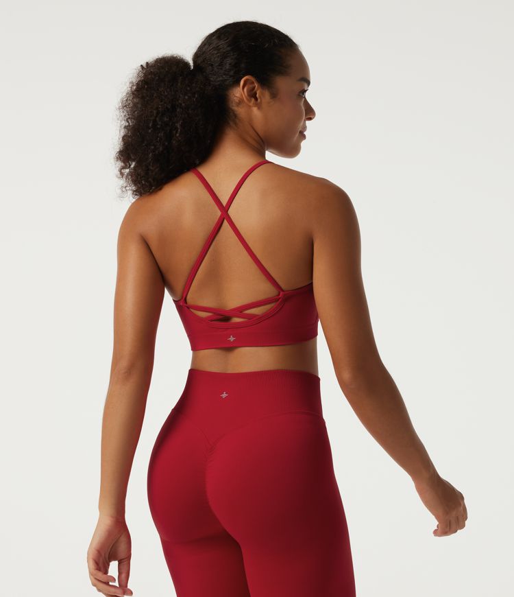 OneForm Seamless Flow Low Support Sweetheart Neck Built-in Bra Yoga Sports Bra 