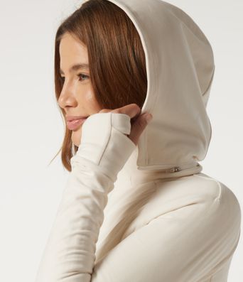 PuffFlex Wrinkle Recovery Hooded Quilted Casual Padded Jacket with Pockets and Thumbholes