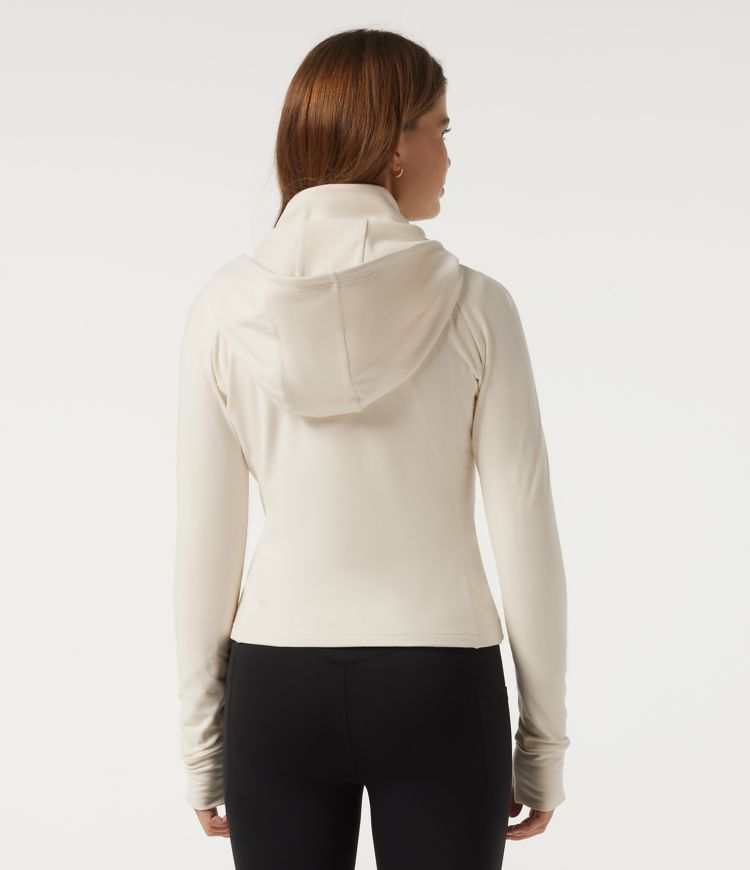 PuffFlex Wrinkle Recovery Hooded Quilted Casual Padded Jacket with Pockets and Thumbholes