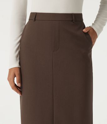 Midi-Blazer-Rock mit hoher Taille und Taschen für die Arbeit Midi-Blazer-Rock mit hoher Taille und Taschen für die Arbeit