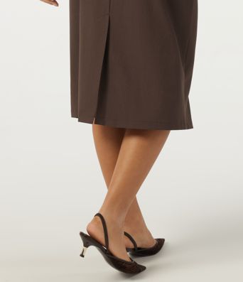 Midi-Blazer-Rock mit hoher Taille und Taschen für die Arbeit Midi-Blazer-Rock mit hoher Taille und Taschen für die Arbeit