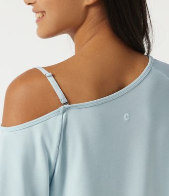 One Shoulder Raglan Short Sleeve Casual T-Shirt One Shoulder Raglan Short Sleeve Casual T-Shirt