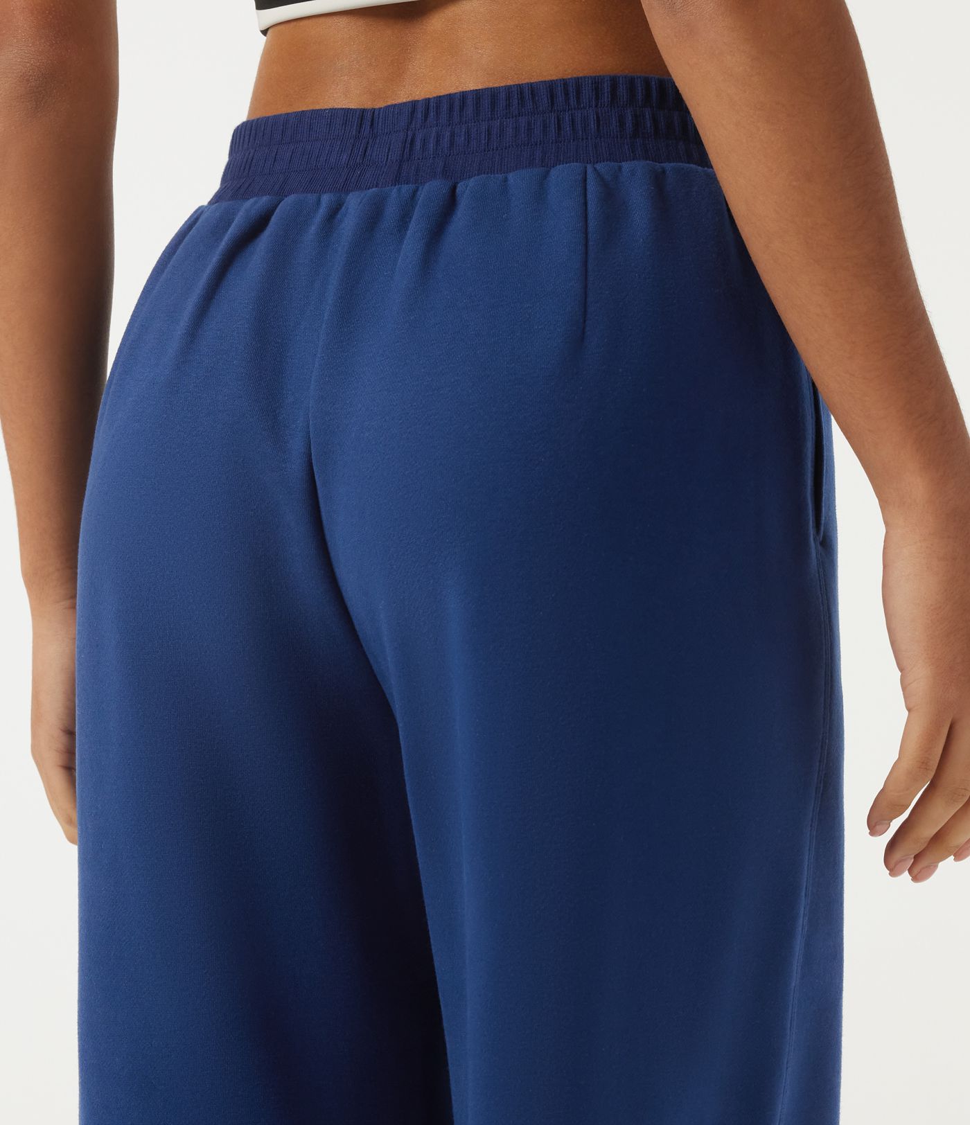 Jogging décontracté taille basse à ceinture croisée, coupe droite, avec poches