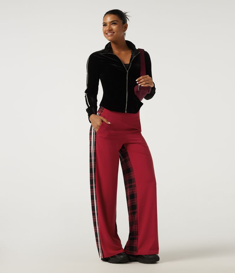 Halara UltraSculpt™ High Waisted Tummy Control Straight Leg Plaid Yoga Pants with Pockets Halara UltraSculpt™ High Waisted Tummy Control Straight Leg Plaid Yoga Pants with Pockets