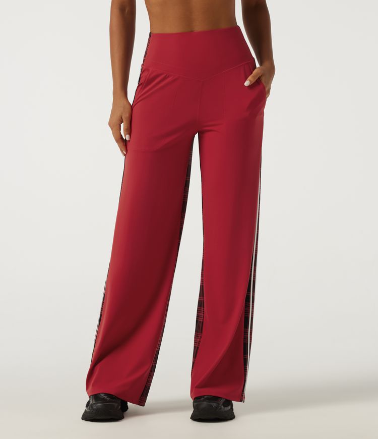 Halara UltraSculpt™ High Waisted Tummy Control Straight Leg Plaid Yoga Pants with Pockets Halara UltraSculpt™ High Waisted Tummy Control Straight Leg Plaid Yoga Pants with Pockets