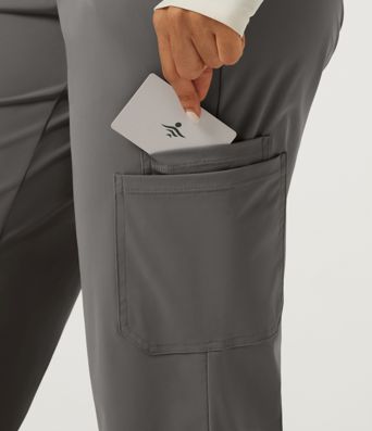 Wrinkle Recovery Quick Dry High Waisted Tapered Workout Joggers with Pockets
