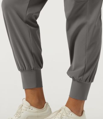 Wrinkle Recovery Quick Dry High Waisted Tapered Workout Joggers with Pockets