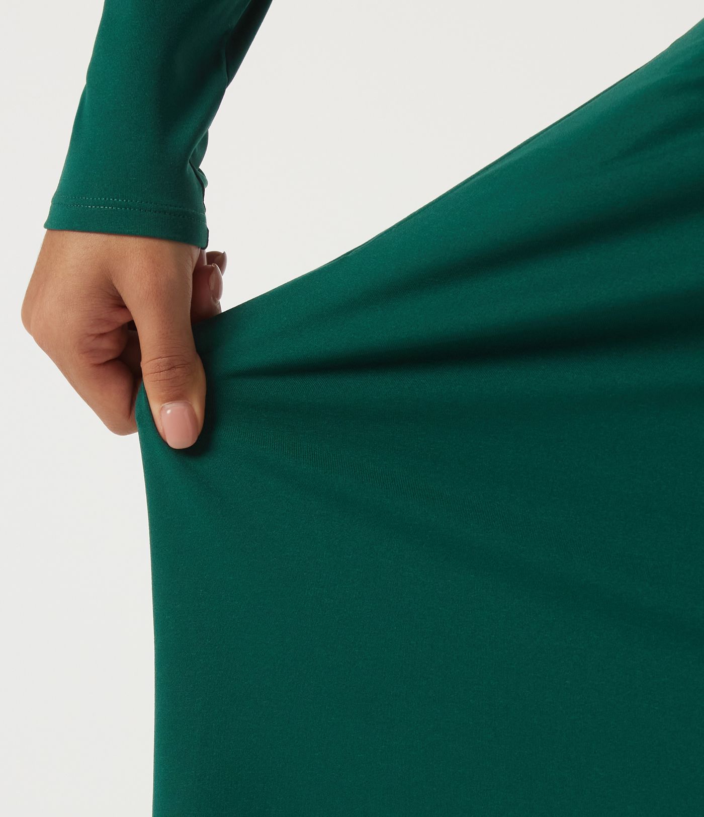 V Neck Long Sleeve Crossover A-Line Work Midi Dress with Pockets V Neck Long Sleeve Crossover A-Line Work Midi Dress with Pockets