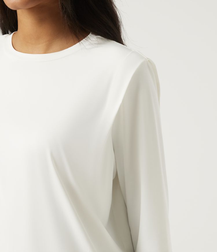 InstantCool – top décontracté à coupe boxy, manches longues, col rond, à séchage rapide