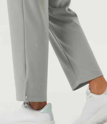 High Waisted Straight Leg Golf Pants with Pockets-Golf Tee