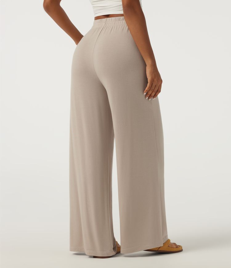 Chateau Gray High Waisted Baggy Lounge Bottoms with Pockets / 2