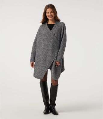 Waterfall Drop Shoulder Long Sleeve Relaxed Longline Work Sweater Cardigan Waterfall Drop Shoulder Long Sleeve Relaxed Longline Work Sweater Cardigan