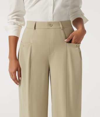 Halara DayStretch Mid Rise Wide Leg Work Pants with Pockets Halara DayStretch Mid Rise Wide Leg Work Pants with Pockets